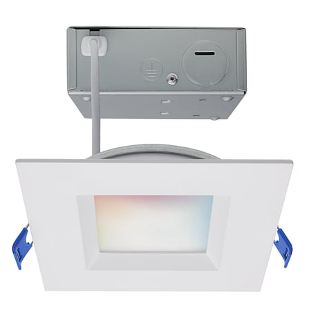 Satco 9W LED DW LP Regress Baffle DL 4 in. Square - Starfish IOT Tunable White and RGB 120V 90 CRI White S11565